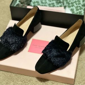 NWOT KATE SPADE FAUX FUR HEELS